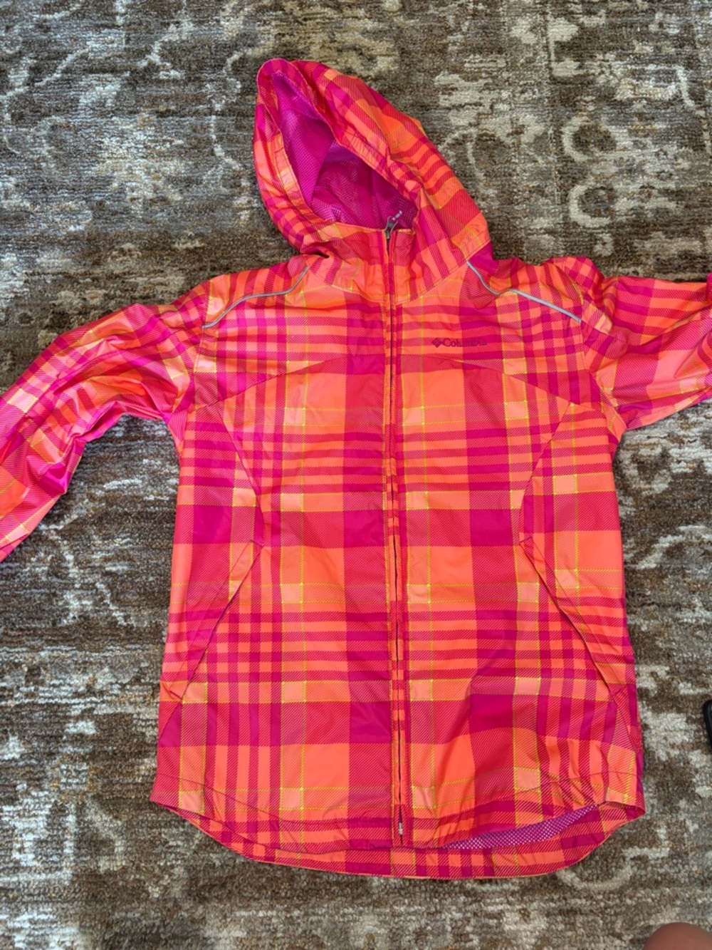 Columbia Bright Pink Mesh-Lined Girls Jacket Size XL(18-20)